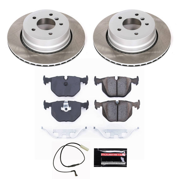 PowerStop Semi-Coated Rotor and Low-Dust Ceramic Brake Pad Kit