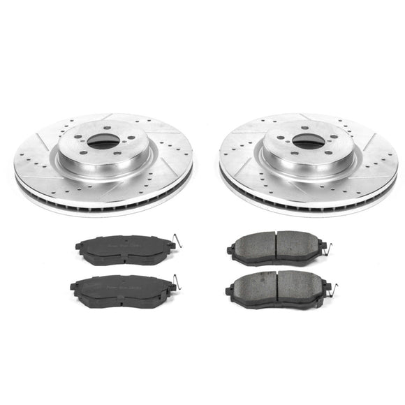 PowerStop Z23 Daily Driver Carbon-Fiber Ceramic Brake Pad and Drilled & Slotted
