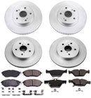 PowerStop Genuine Geomet Coated Rotor and Low-Dust Ceramic Brake Pad Kit