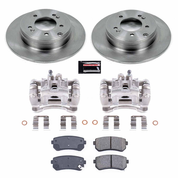 PowerStop OE Stock Replacement Low-Dust Ceramic Brake Pad, Rotor and Caliper Kit