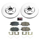 PowerStop Genuine Geomet Coated Rotor and Low-Dust Ceramic Brake Pad Kit