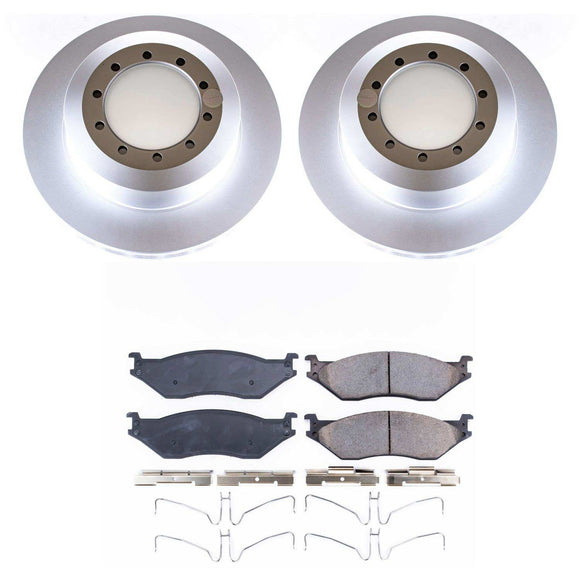PowerStop Genuine Geomet Coated Rotor and Low-Dust Ceramic Brake Pad Kit