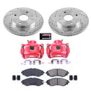 PowerStop Z23 Daily Driver Carbon-Fiber Ceramic Pads Drilled & Slotted Rotor & C
