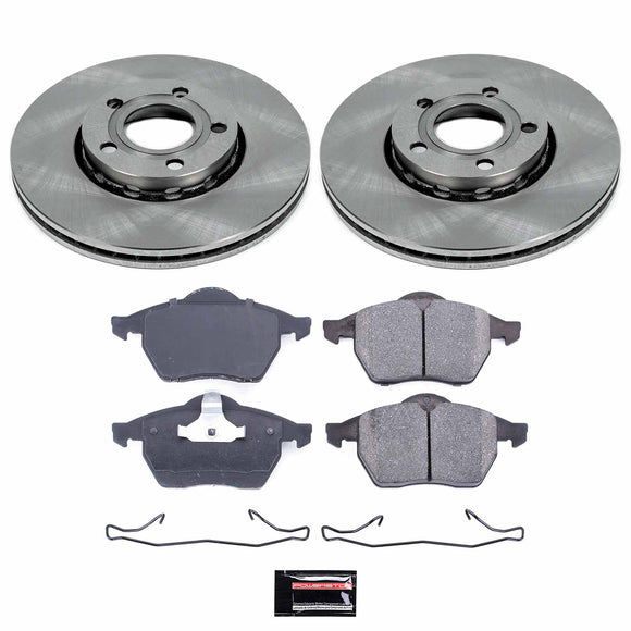 PowerStop OE Stock Replacement Low-Dust Ceramic Brake Pad and Rotor Kit