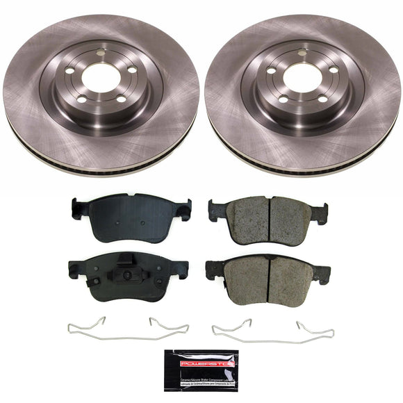 PowerStop OE Stock Replacement Low-Dust Ceramic Brake Pad and Rotor Kit