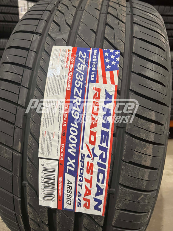 275/35ZR19 American Roadstar Sport A/S 100W BSW SL 275 35 19 2753519