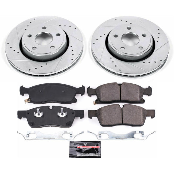 PowerStop Z23 Daily Driver Carbon-Fiber Ceramic Brake Pad and Drilled & Slotted