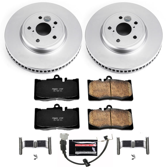 PowerStop Genuine Geomet Coated Rotor and Low-Dust Ceramic Brake Pad Kit