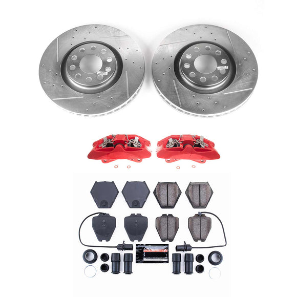 PowerStop Z23 Daily Driver Carbon-Fiber Ceramic Pads Drilled & Slotted Rotor & C