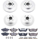 PowerStop Genuine Geomet Coated Rotor and Low-Dust Ceramic Brake Pad Kit