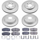 PowerStop Genuine Geomet Coated Rotor and Low-Dust Ceramic Brake Pad Kit