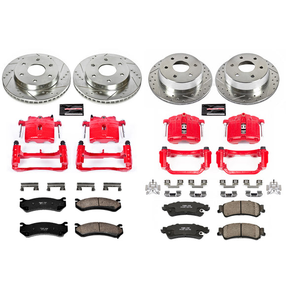 PowerStop Z23 Daily Driver Carbon-Fiber Ceramic Pads Drilled & Slotted Rotor & C
