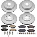 PowerStop Genuine Geomet Coated Rotor and Low-Dust Ceramic Brake Pad Kit