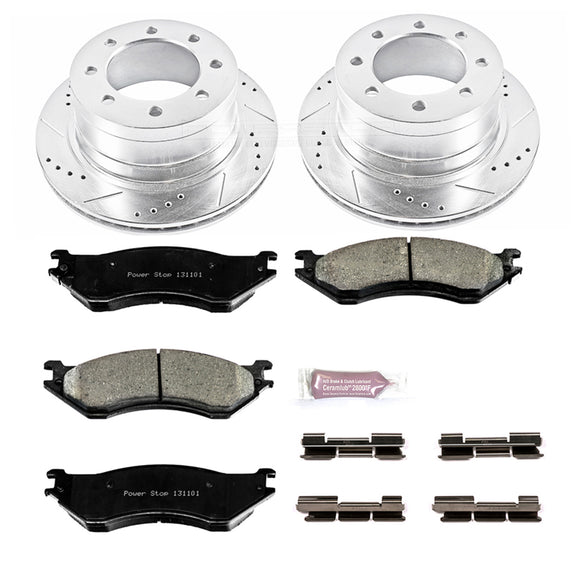 PowerStop Z23 Daily Driver Carbon-Fiber Ceramic Brake Pad and Drilled & Slotted