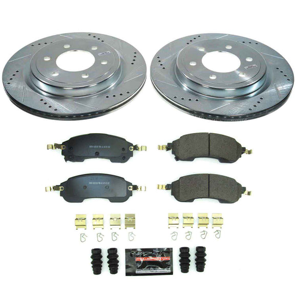 PowerStop Z23 Daily Driver Carbon-Fiber Ceramic Brake Pad and Drilled & Slotted