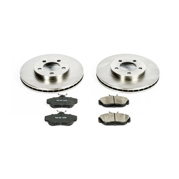 PowerStop OE Stock Replacement Low-Dust Ceramic Brake Pad and Rotor Kit