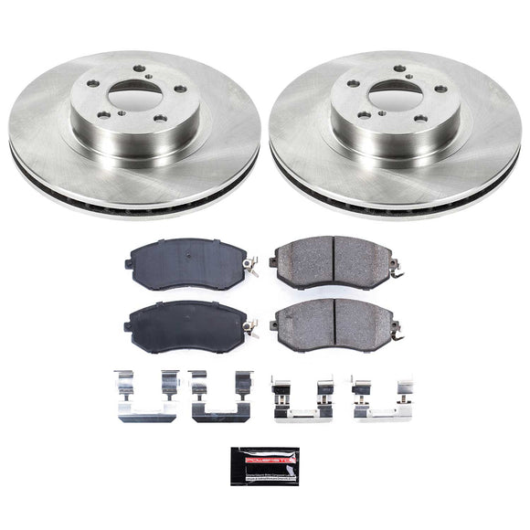 PowerStop OE Stock Replacement Low-Dust Ceramic Brake Pad and Rotor Kit