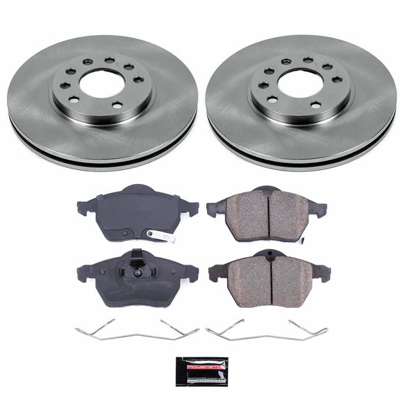 PowerStop OE Stock Replacement Low-Dust Ceramic Brake Pad and Rotor Kit