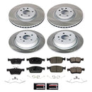 PowerStop Semi-Coated Rotor and Low-Dust Ceramic Brake Pad Kit