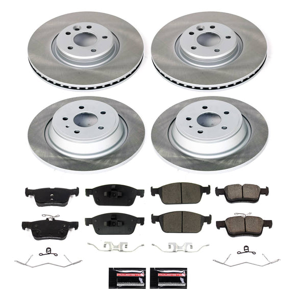PowerStop Semi-Coated Rotor and Low-Dust Ceramic Brake Pad Kit