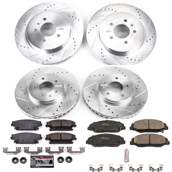 PowerStop Z23 Daily Driver Carbon-Fiber Ceramic Brake Pad and Drilled & Slotted