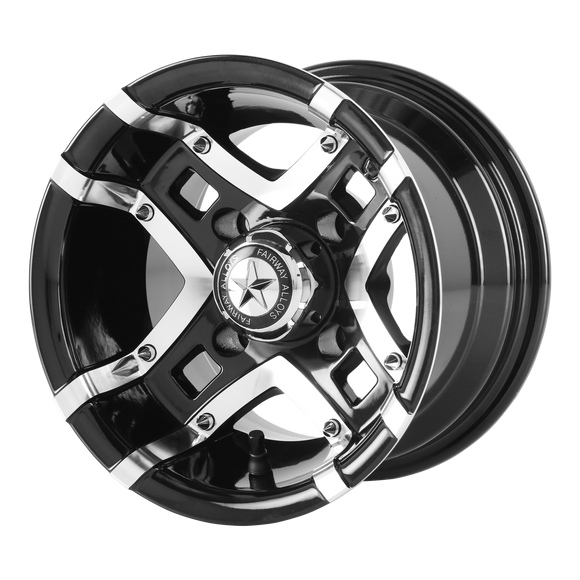 10X7 Fairway Alloys Prestige Gloss Black Machined Wheel/Rim 4x101.6 ET-25