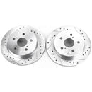 PowerStop Evolution Drilled Slotted Rotors Pair Rear For Lexus NX200t