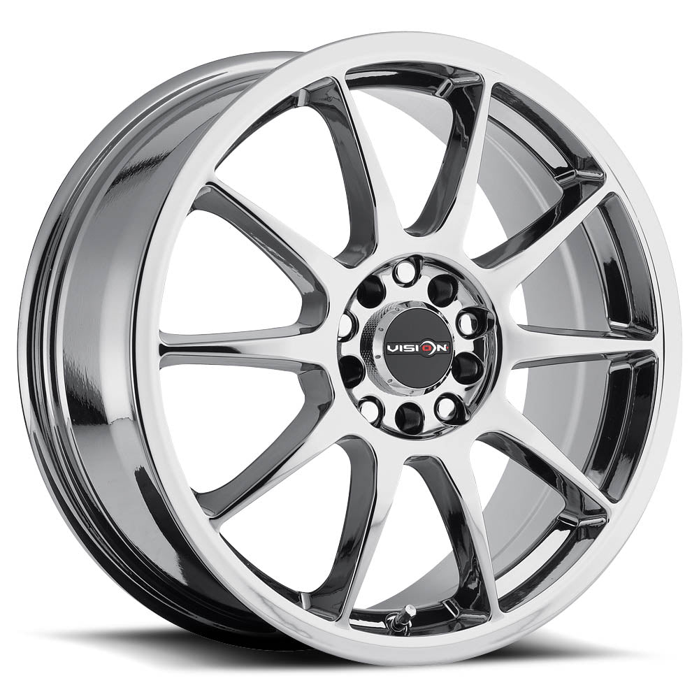 17x7 Vision 425 Bane Chrome 5x100 5x114.3 5x4.5 ET38 Wheel Rim