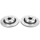 PowerStop Evolution Drilled Slotted Rotors Pair Front For Jeep Liberty