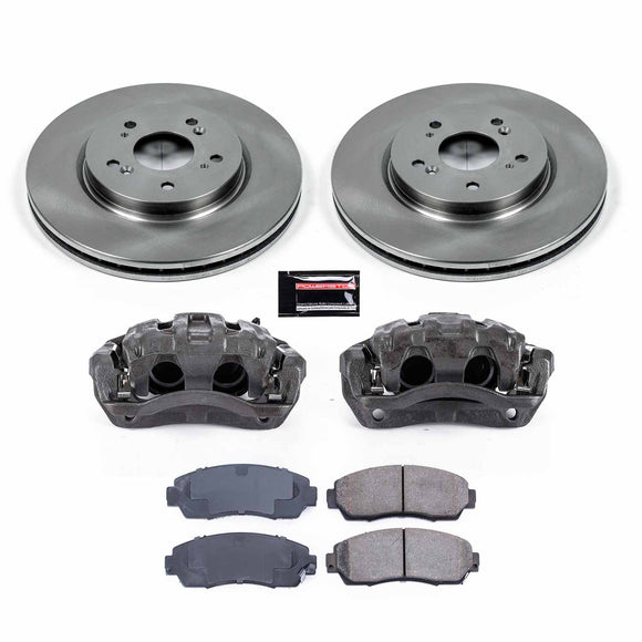 PowerStop OE Stock Replacement Low-Dust Ceramic Brake Pad, Rotor and Caliper Kit