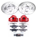 PowerStop Z23 Daily Driver Carbon-Fiber Ceramic Pads Drilled & Slotted Rotor & C