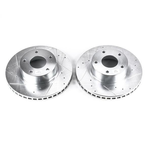 PowerStop Evolution Drilled Slotted Rotors Pair Front For Pontiac GTO