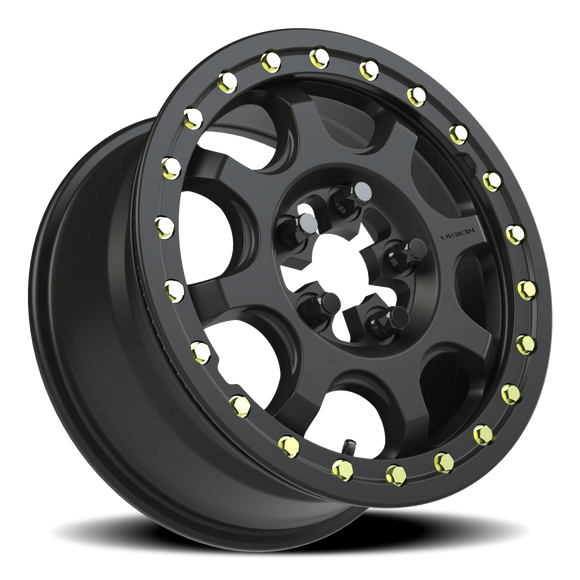 15x6 Vision 351 Flow Satin Black 5x114.3 5x4.5 ET50.6 Wheel Rim
