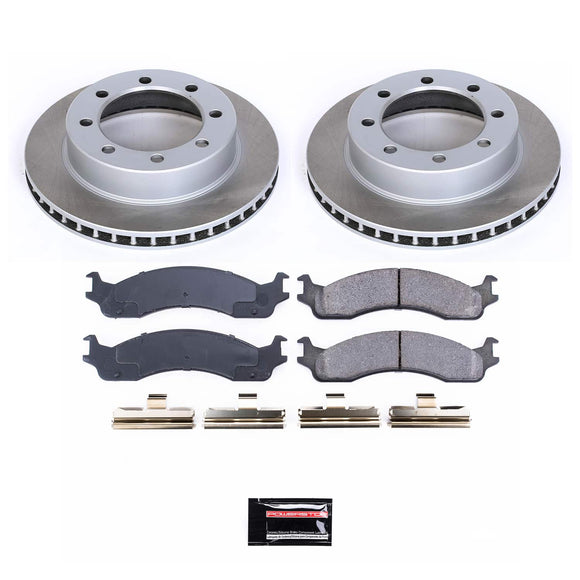 PowerStop Semi-Coated Rotor and Low-Dust Ceramic Brake Pad Kit