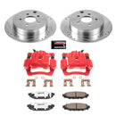 PowerStop Z26 Street Performance Ceramic Brake Pad, Drilled Slotted Rotor, and C