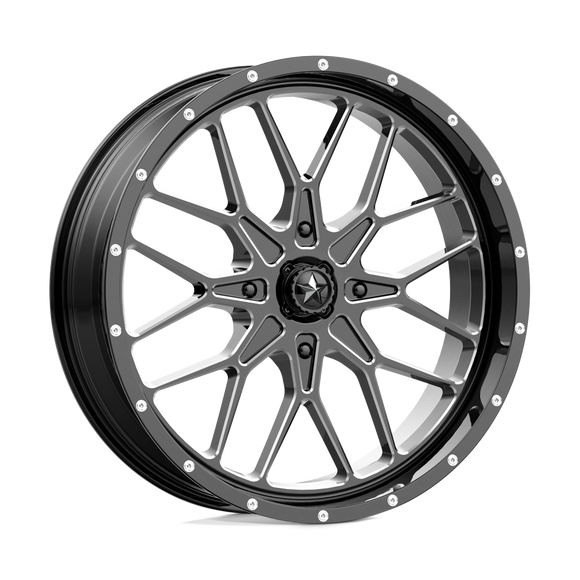 18X7 MSA OFFROAD WHEELS M45 PORTAL Gloss Black Milled 4X110 ET0 wheel/rim