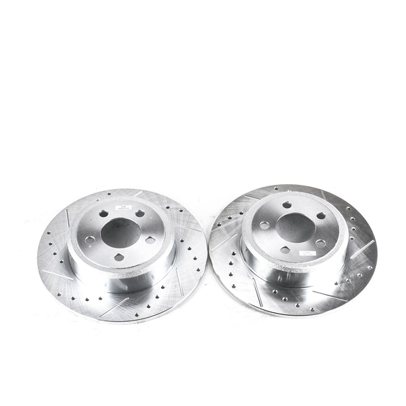 PowerStop Evolution Drilled Slotted Rotors Pair Rear For Dodge Magnum