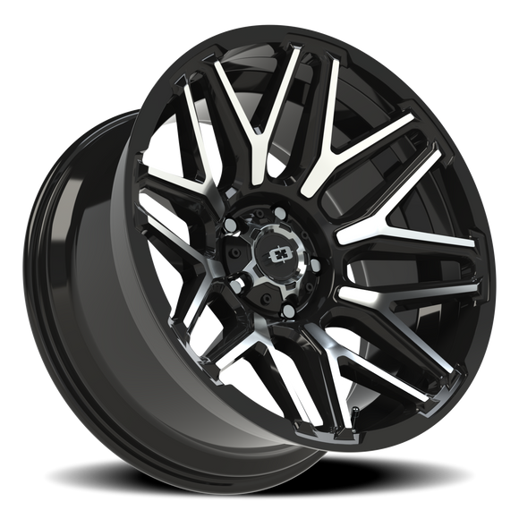20X10 Vision 305 Rekluse Gloss Black Machined Face Wheel 5x139.7 5x5.5 ET-25 CB1