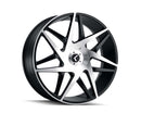 22x8.5 Kraze Phase Gloss Black Machined 5x115 ET38 CB74.1 Wheel Rim