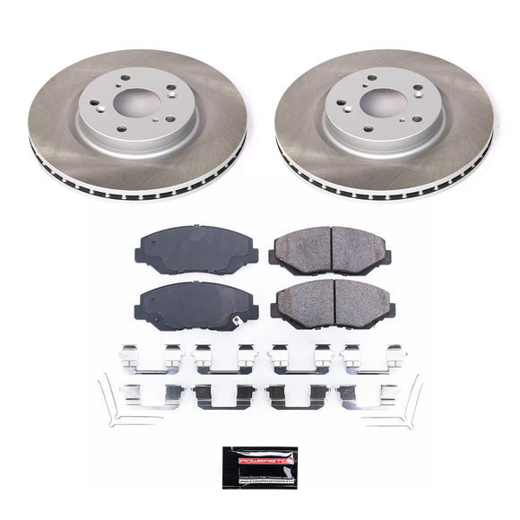 PowerStop Semi-Coated Rotor and Low-Dust Ceramic Brake Pad Kit