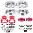 PowerStop Z26 Street Performance Ceramic Brake Pad, Drilled Slotted Rotor, and C