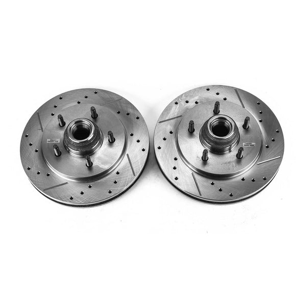PowerStop Evolution Drilled And Slotted Rotors Pair Front For Ford Expedition