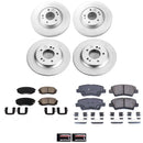 PowerStop Genuine Geomet Coated Rotor and Low-Dust Ceramic Brake Pad Kit