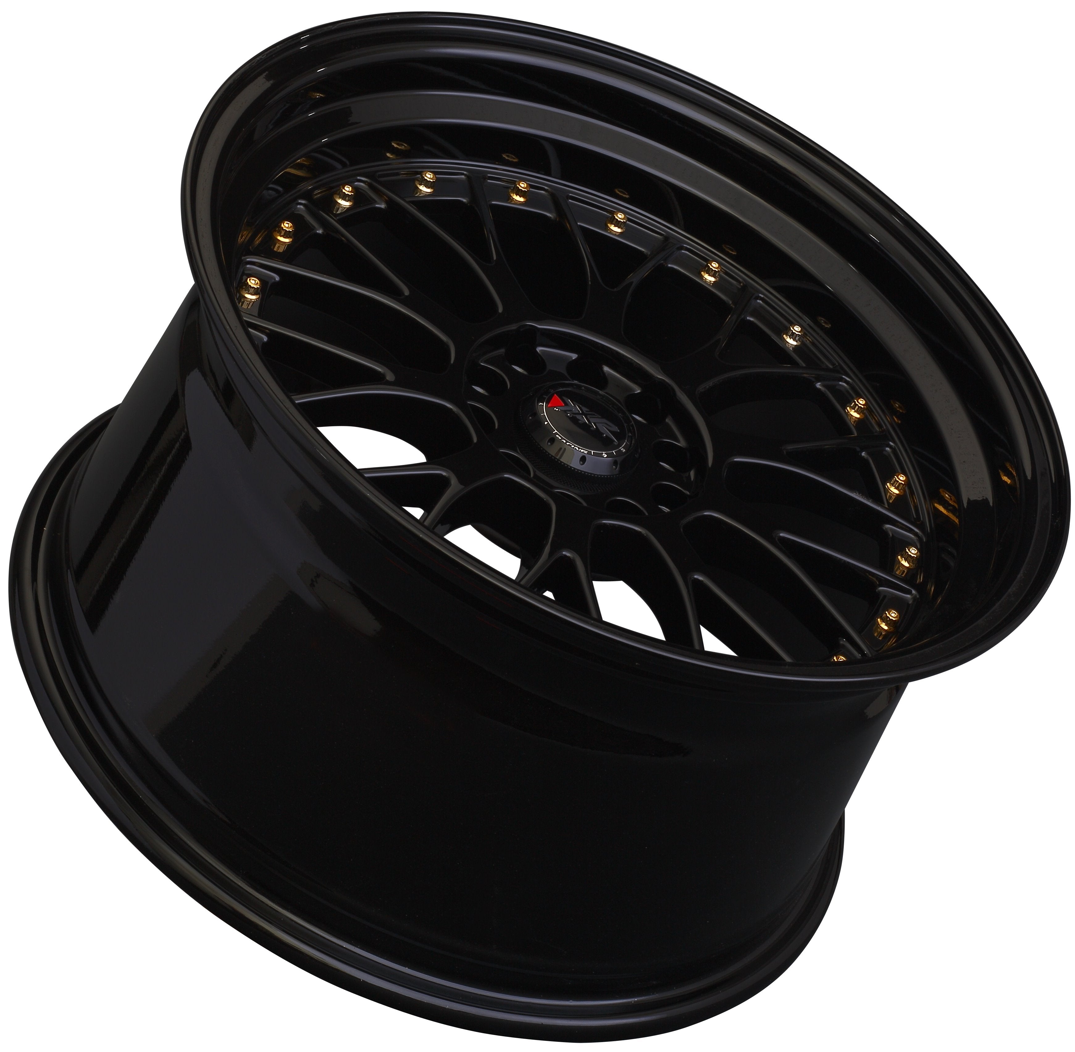 18x8.5 XXR 521 Black / Gold Rivets 5x114.3/120 ET25