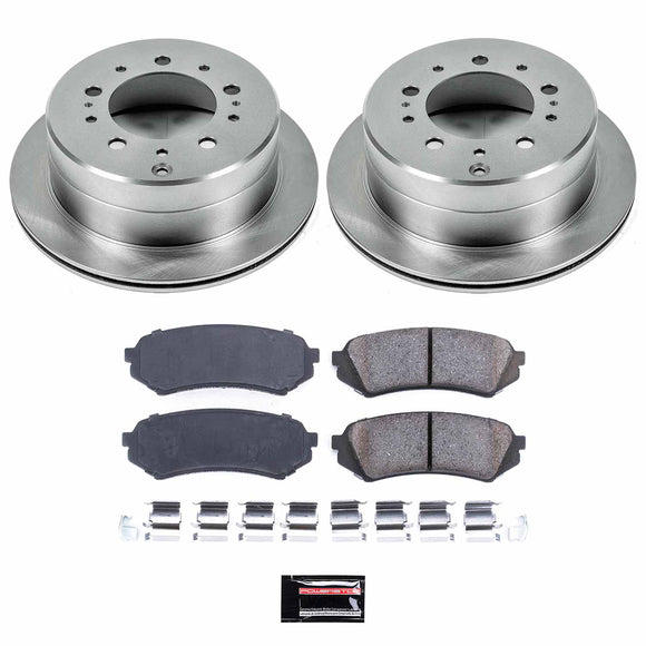 PowerStop OE Stock Replacement Low-Dust Ceramic Brake Pad and Rotor Kit