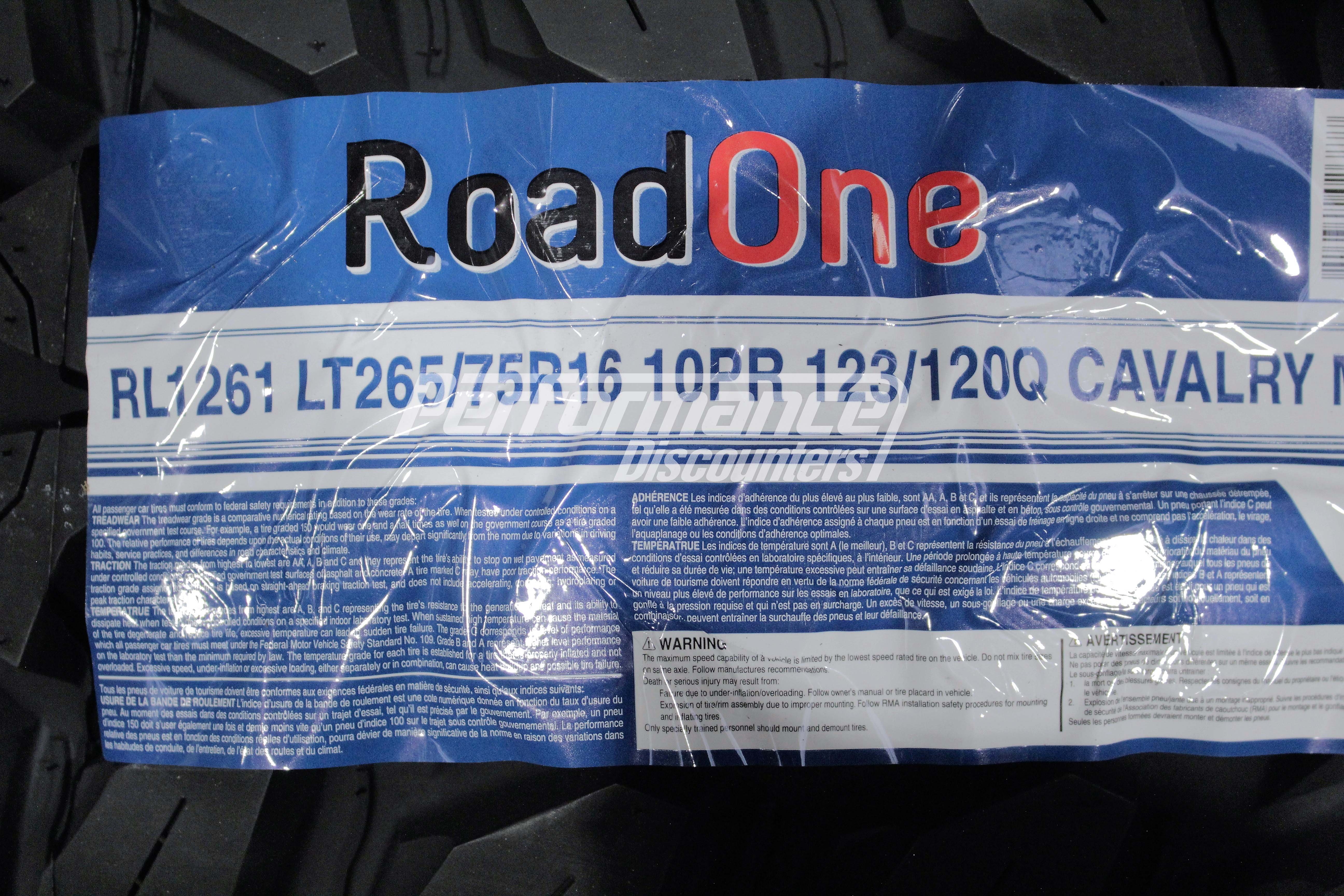 Roadone Cavalry M/T Mud Tire(s) 265/75R16 LRE BSW 123Q 2657516