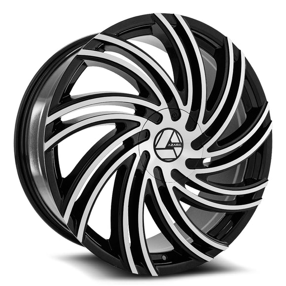 20x8.5 Azara AZA-514 Gloss Black & Machined 5x114.3/120 ET35 wheel/rim