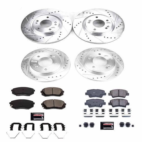PowerStop Z23 Daily Driver Carbon-Fiber Ceramic Brake Pad and Drilled & Slotted