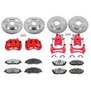 PowerStop Z26 Street Performance Ceramic Brake Pad, Drilled Slotted Rotor, and C