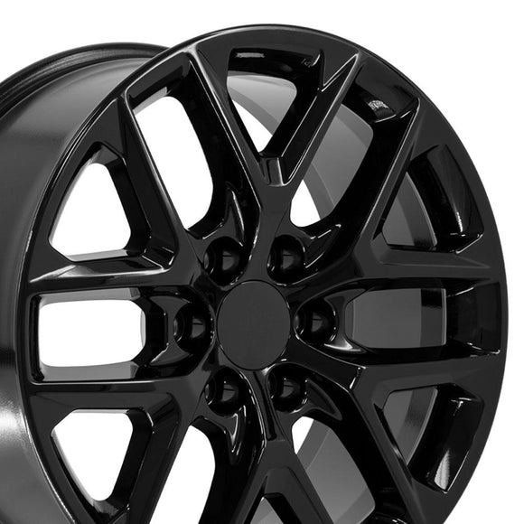 20" Replica CV62 fits Chevrolet Silverado 20 in. x 9 in. Gloss Black